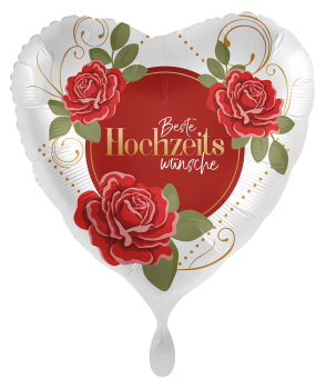 Folienballon - Beste Hochzeitswünsche! - ø 43cm